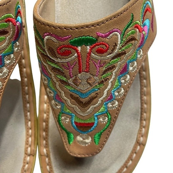Alegria Vanessa Chrysalis Cognac Boho Embroidered Sandals - Alegria Sz 39 = US 9 - Picture 13 of 16